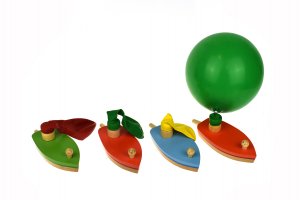 Balloon Air Powered Wooden Boat
