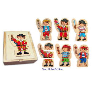DRESS UP PIRATE PUZZLE IN WOODEN BOX