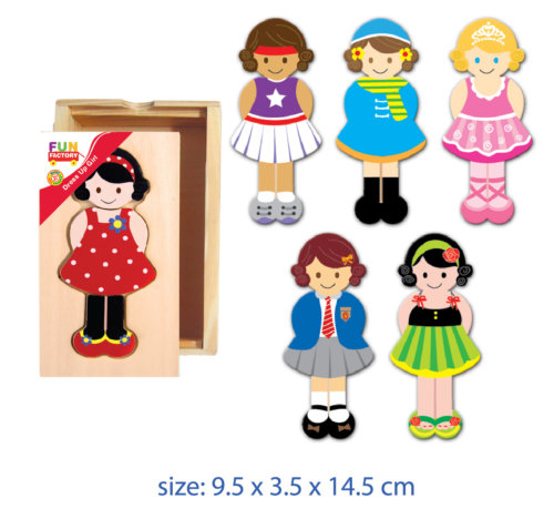 DRESS UP GIRL WOODEN PUZZLE