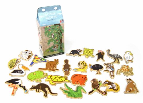 Wooden Magnetic Oz Animals in a Milk Carton