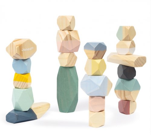 COCOON WOODEN STACKING STONES
