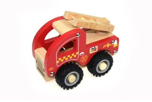 Fire Engine with Rubber Wheels