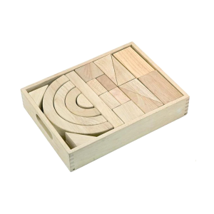 Encourage open-ended play with the Jumbo Natural Wooden Blocks in Tray