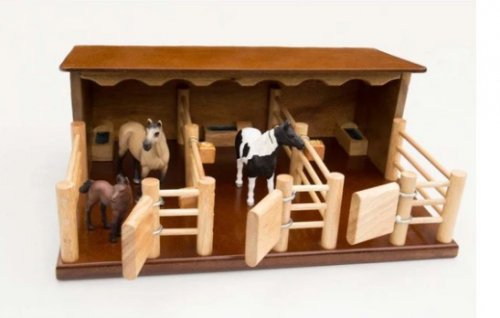 3 Horse wooden stables