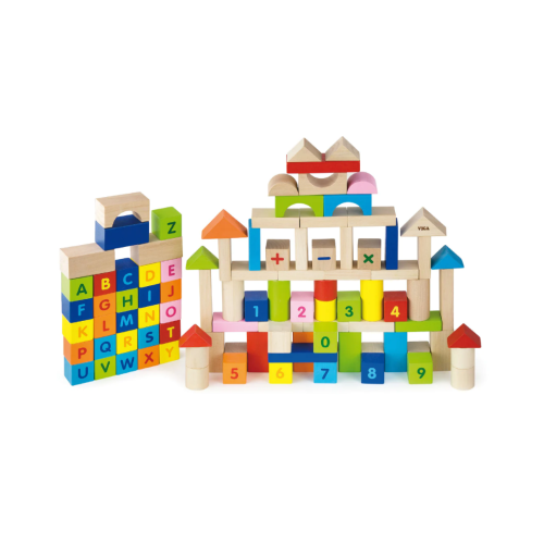 Build and learn with the Alphabet & Number Blocks in Bucket!