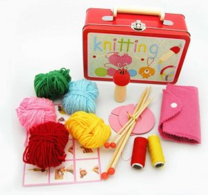 Knitting Kit in tin case