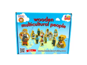 Broaden your child's perspective with the Wooden Multicultural People set.
