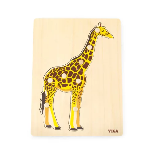 Montessori Giraffe Peg Puzzle