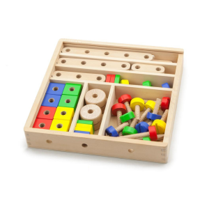 Learn as you build clever mechanisms with the Wooden Construction Set!