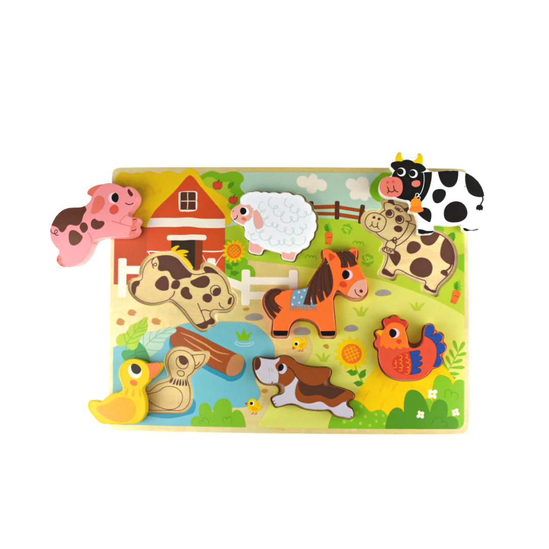 Chunky Wooden Farm Puzzle - I Love Wooden Toys