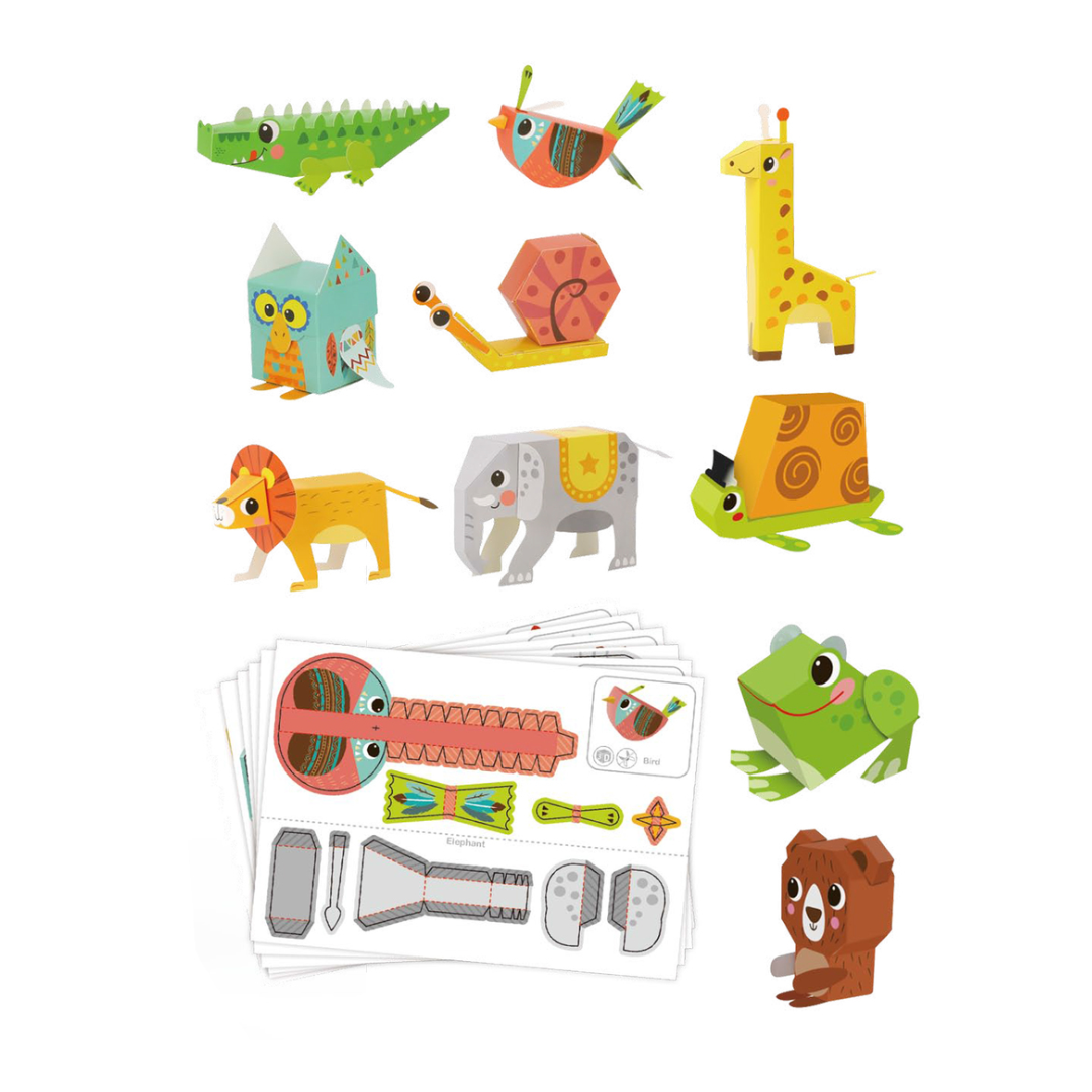 3D Paper Models Animals Origami Kit - 2