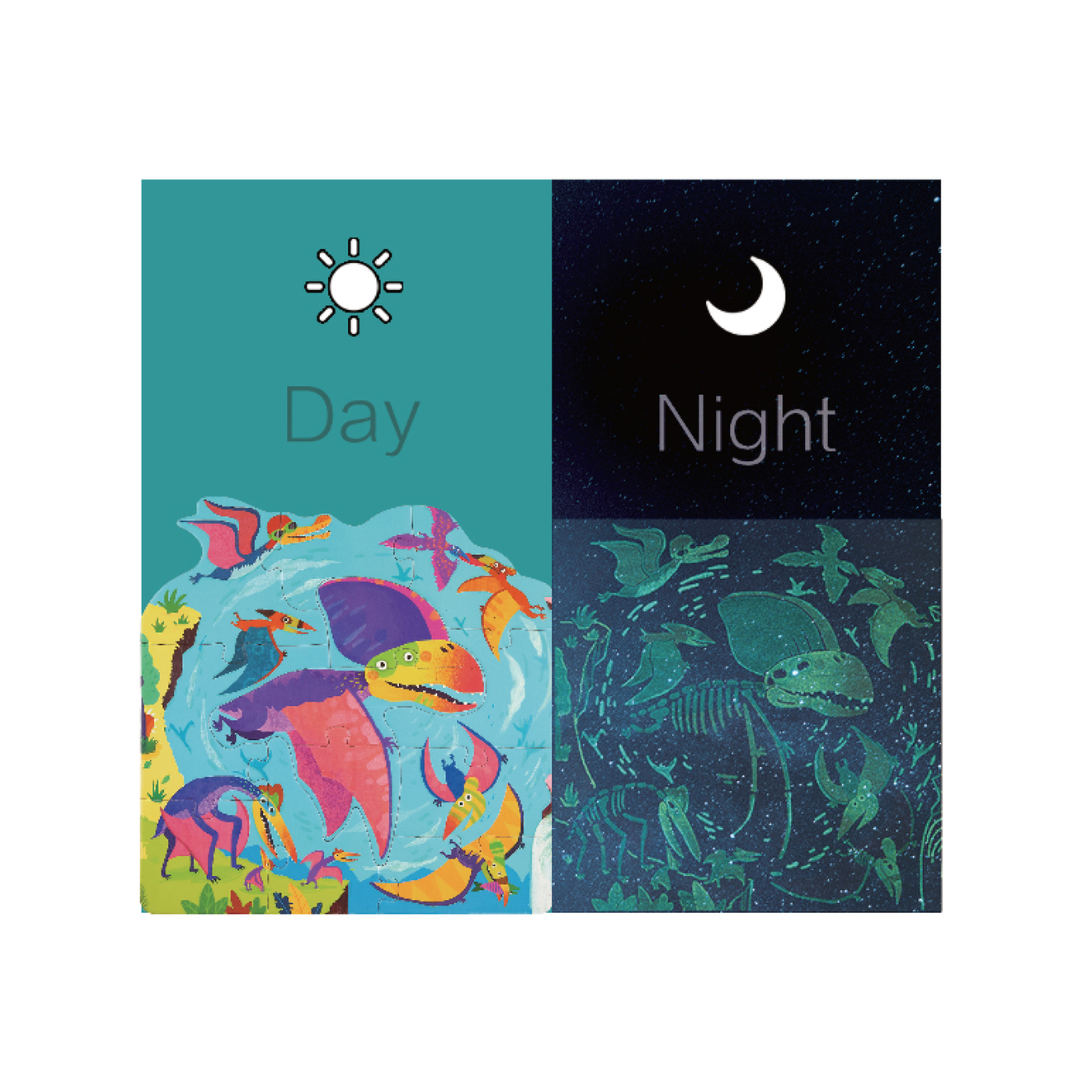 4 In 1 Glow in the Dark Dinosaurs Puzzles Pack - 5