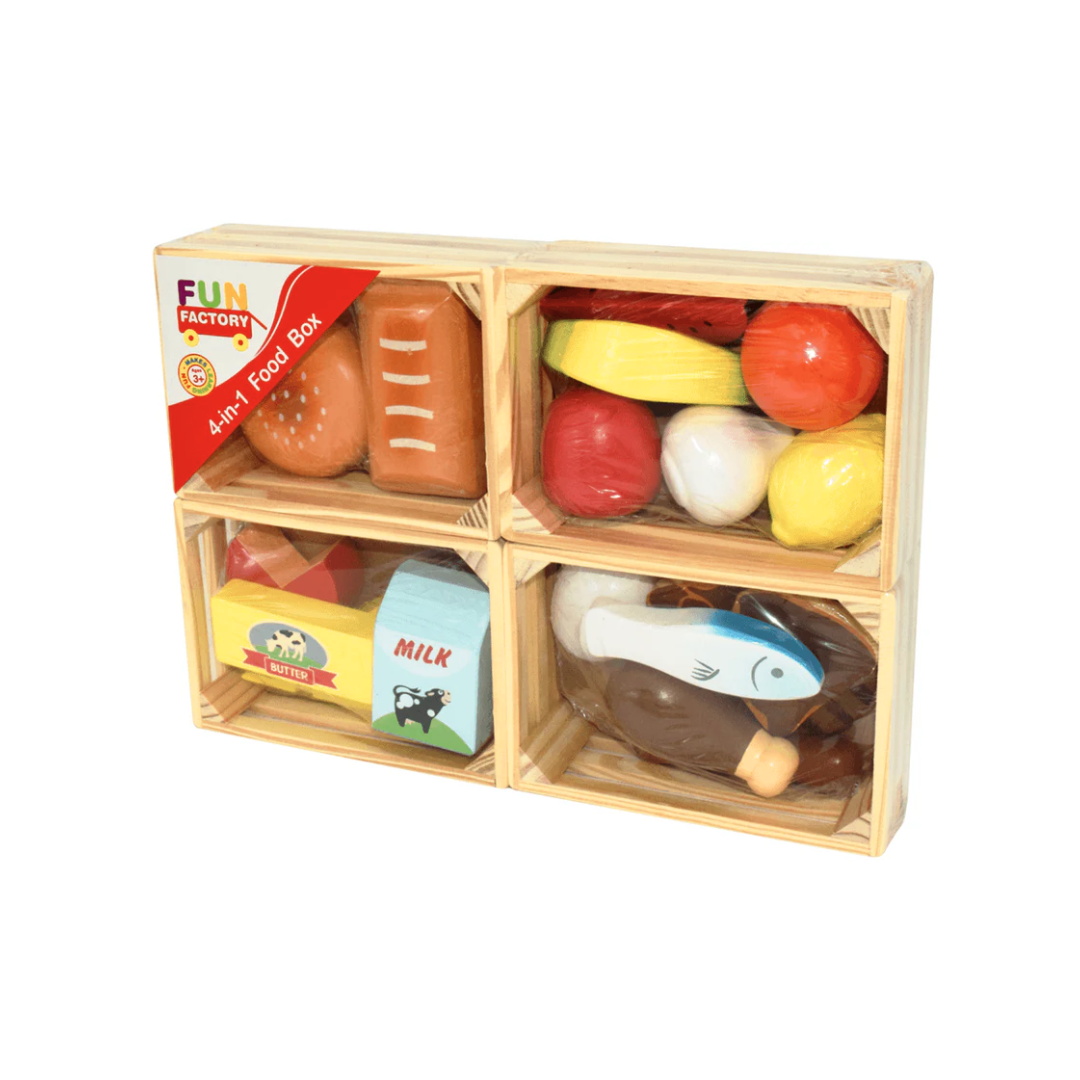 4-In-1 Wooden Food Crates - 3