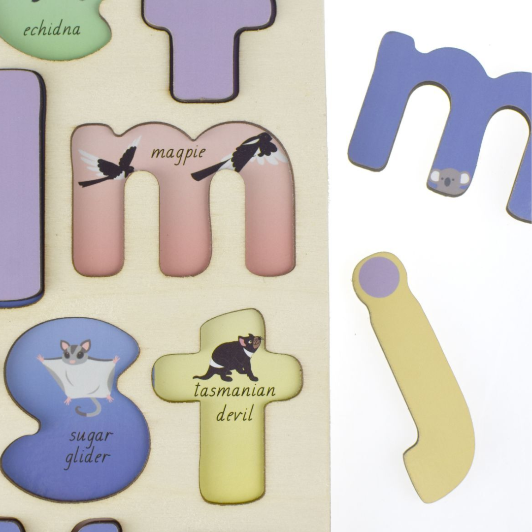 Petit Collage Multi-Language Wooden Puzzle - Numbers, Shapes & Colors Learning Toy