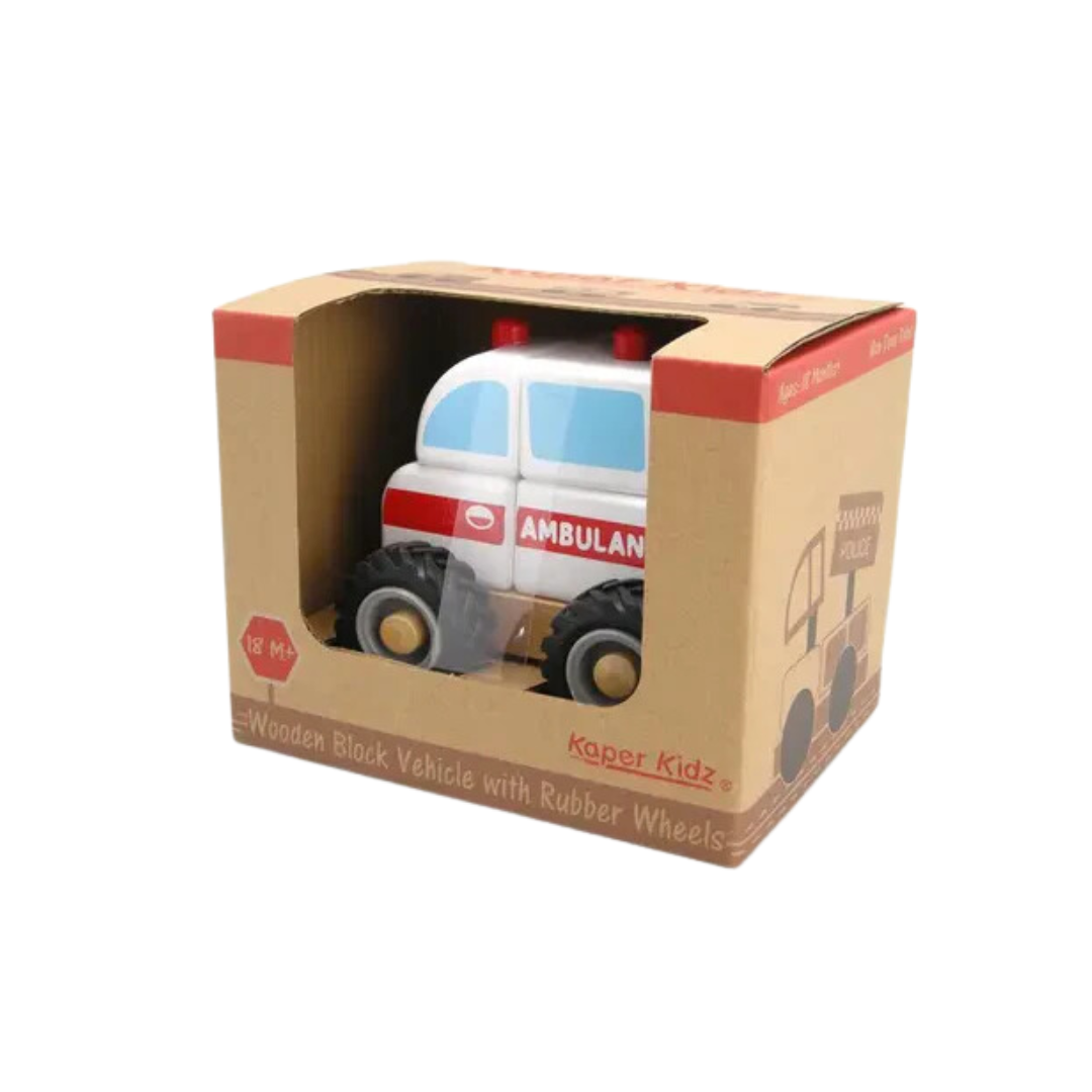 Block Ambulance with Rubber Wheels - 2
