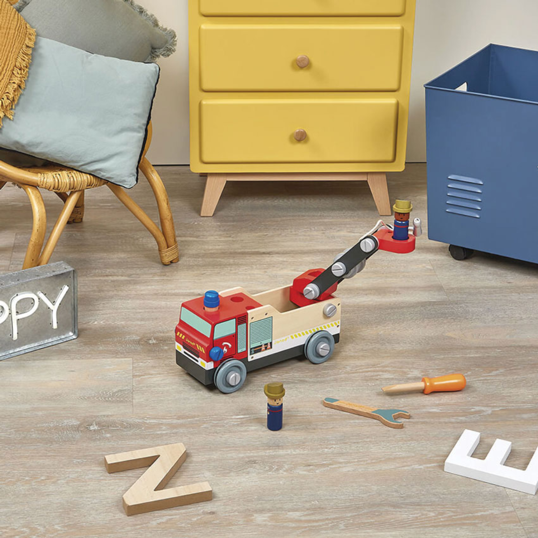 BricoKids DIY Wooden Fire Truck - 5
