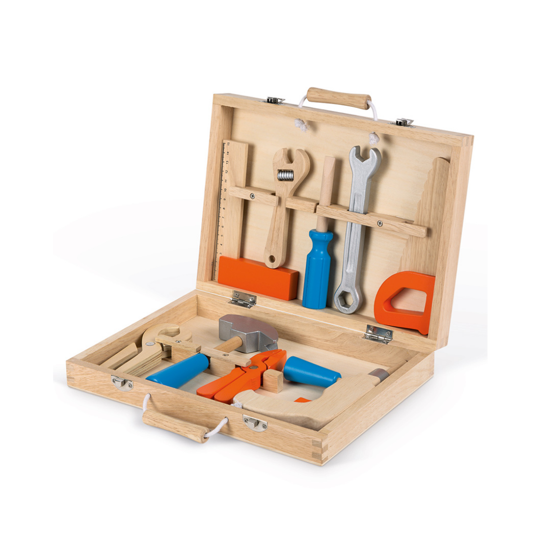 BricoKids DIY Wooden Tool Box - 1 Learn about construction with our Bricokids DIY Wooden Tool Box!
