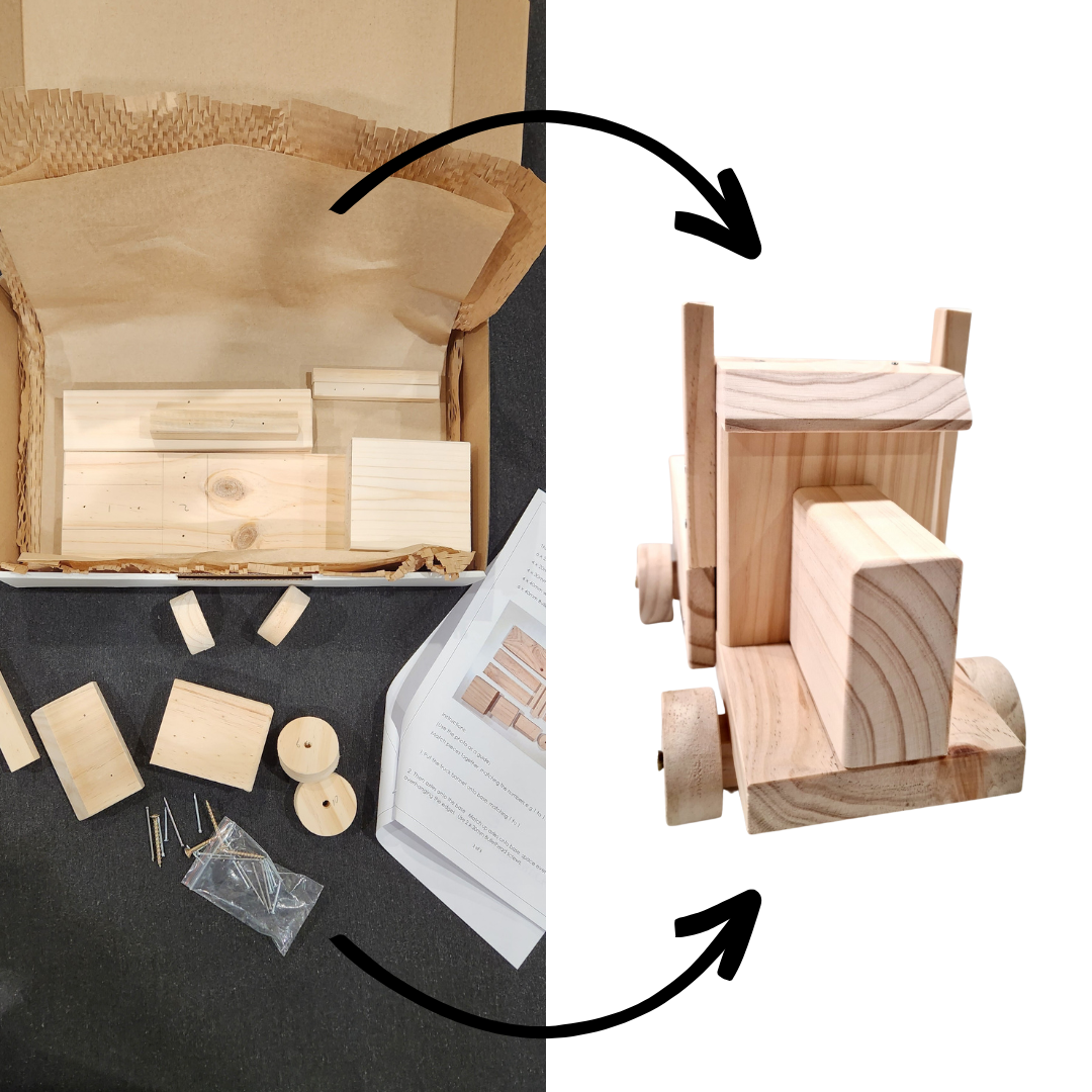 Build Your Own Wooden Toy Truck Kit - 3
