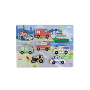 Chunky Wooden Australian Transportation Puzzle