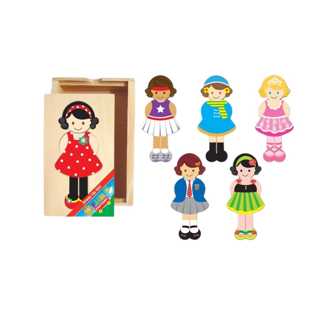 Dress Up Girl Wooden Puzzle - 1