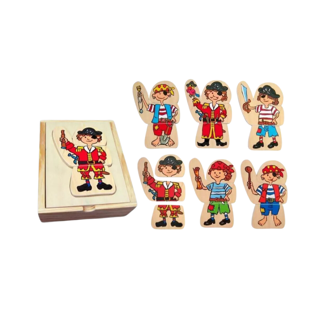 Dress Up Pirate Puzzle In Wooden Box - 2