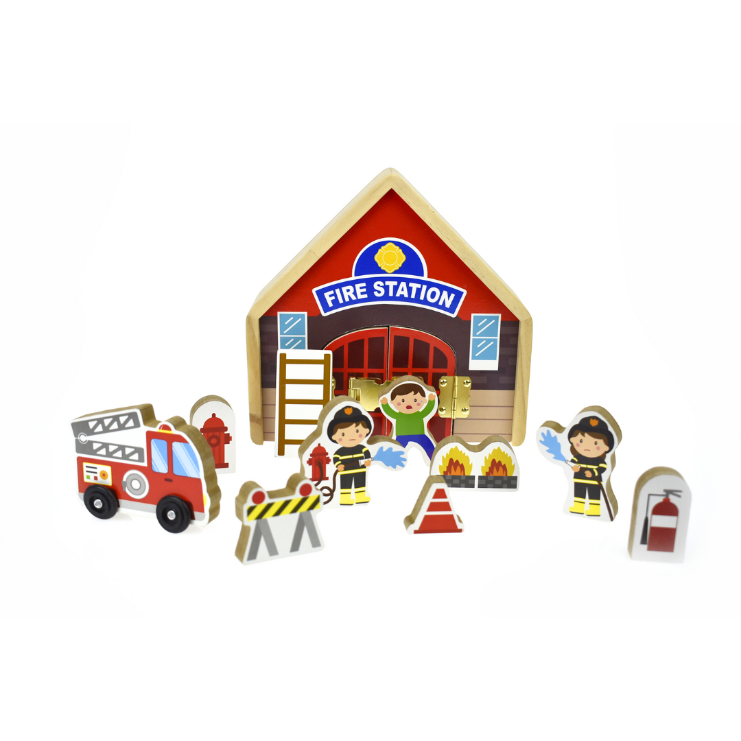 Fire Station Metal Latch Playset - 2