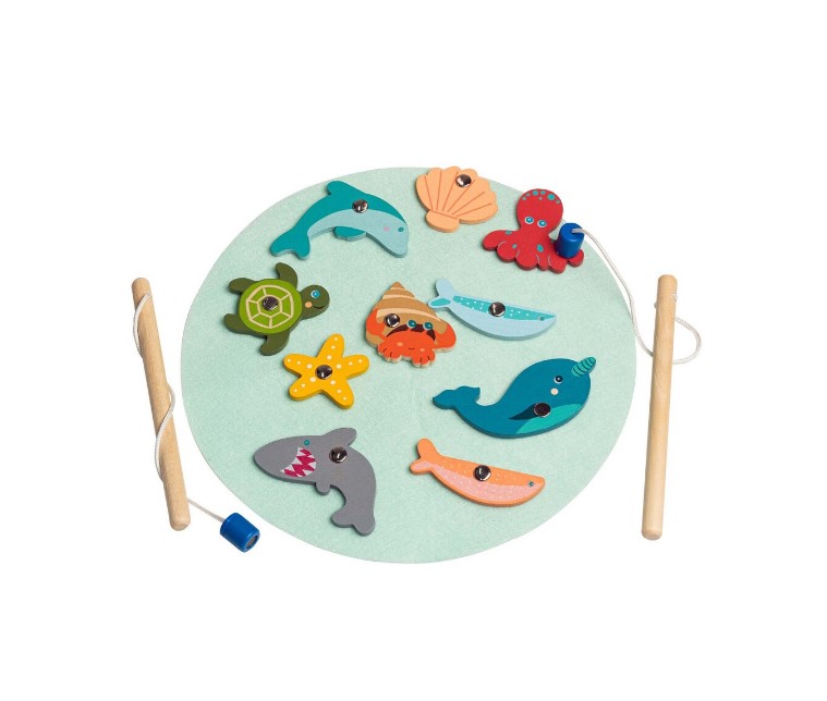 Magnetic Wooden Fishing Game