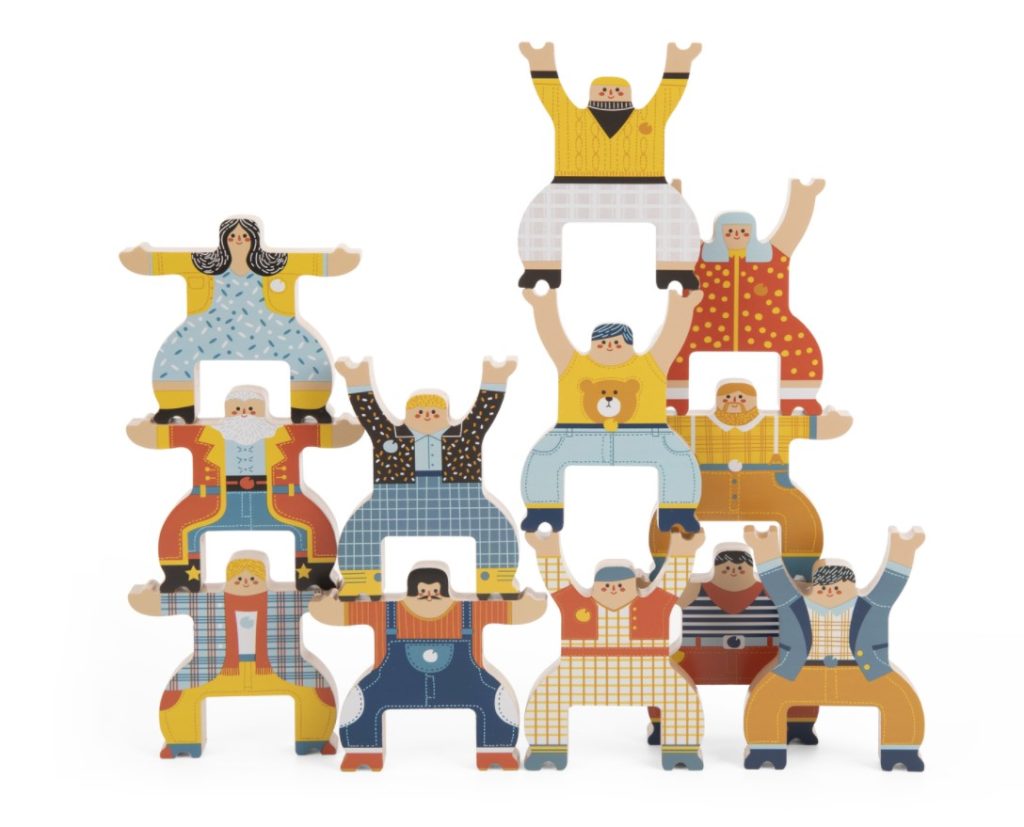 Wooden Hercules Stacking Acrobats - I Love Wooden Toys