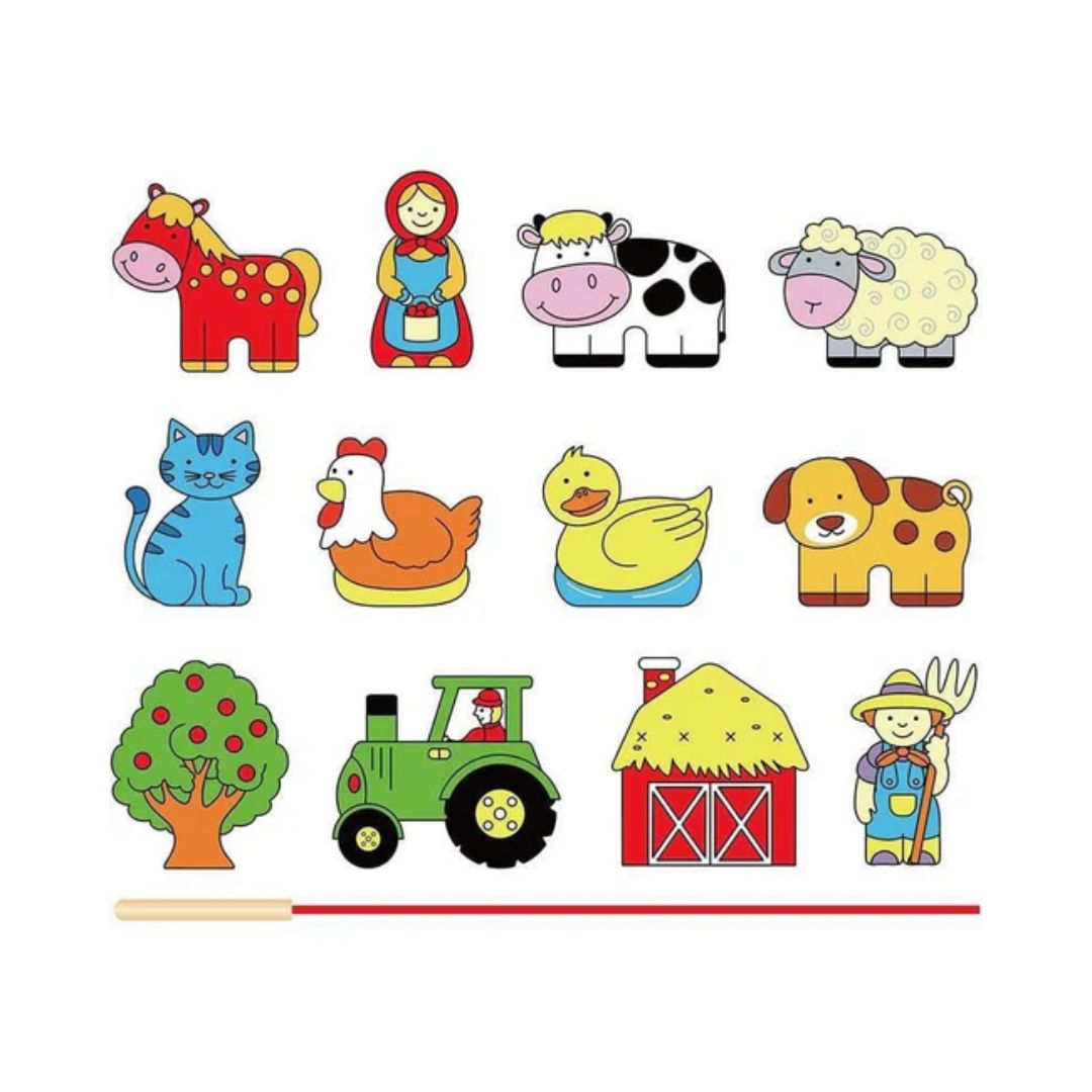 Lacing Blocks Farm Animals Box - 1