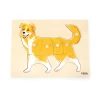 Piece together this Montessori Dog Peg Puzzle.