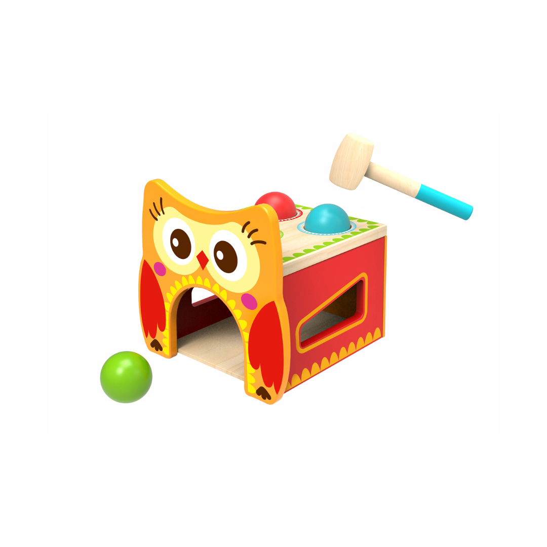 Owl-Wooden-Pounding-Bench