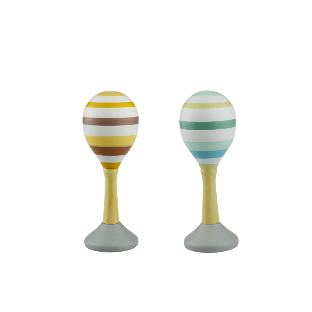 Pastel Wooden Maracas with Base - 4
