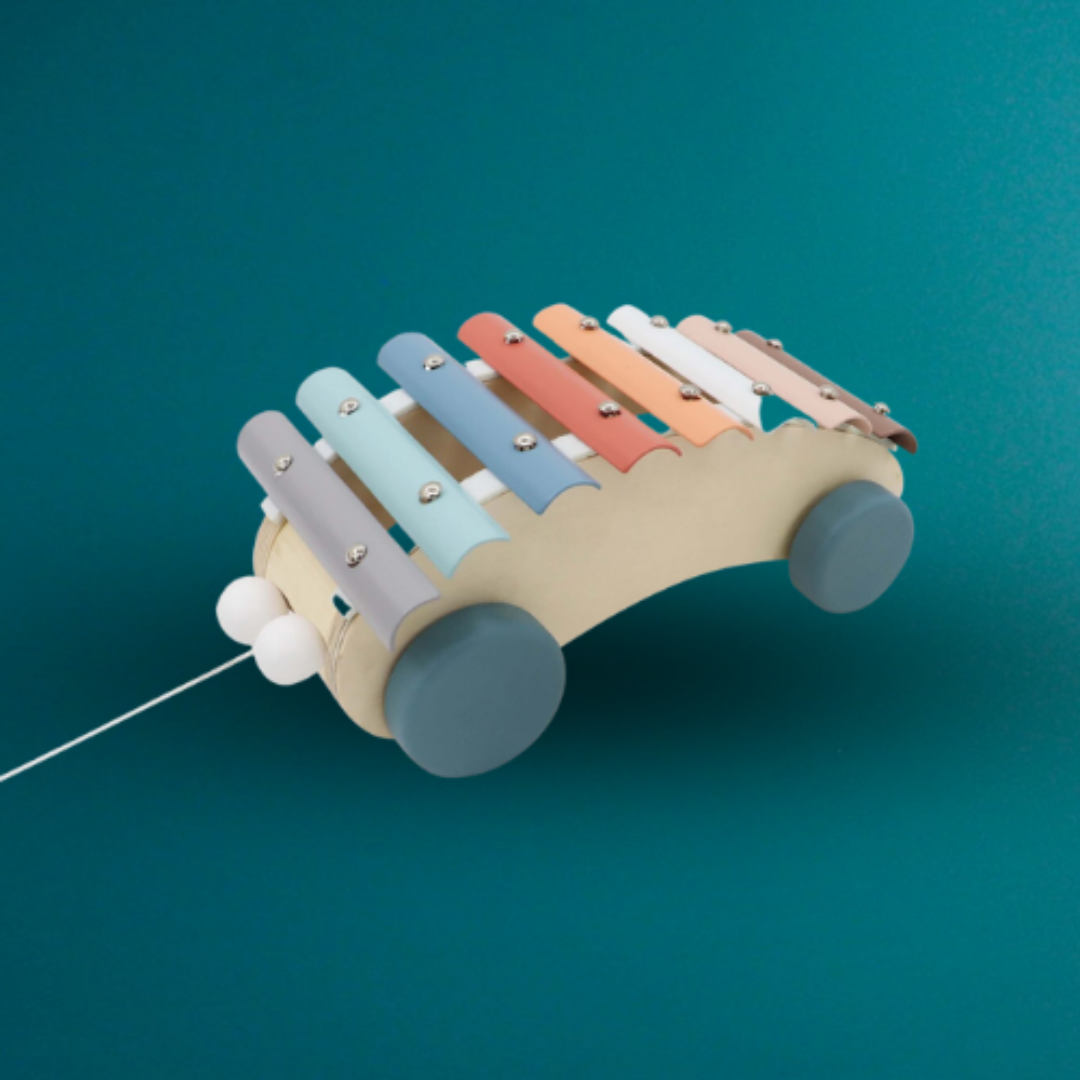 Pastel Wooden Pull-Along Xylophone - 7 (1)