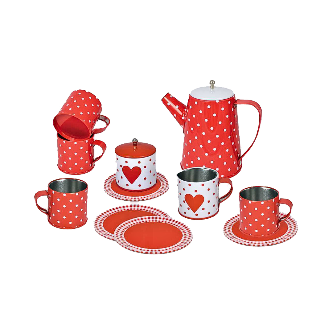 Red Heart Tea Set 12 Piece (1)