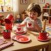 Red Heart Tea Set 12 Piece (1)