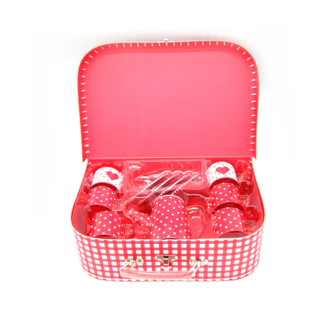 Red Heart Tea Set 12 Piece (2)
