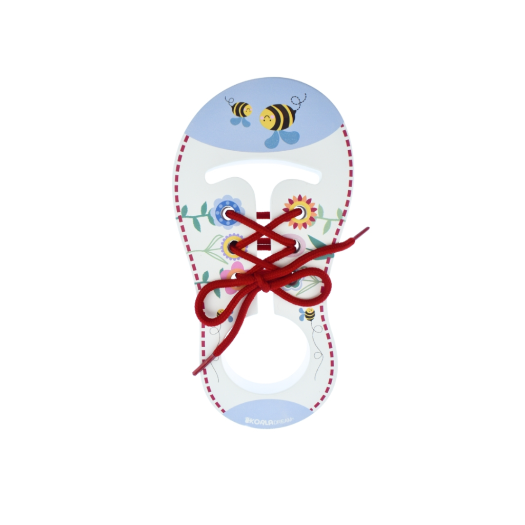 Image showcasing Springtime Wooden Learn to Tie Shoelace