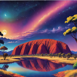 Uluru at Night 200Pc Timber Puzzle
