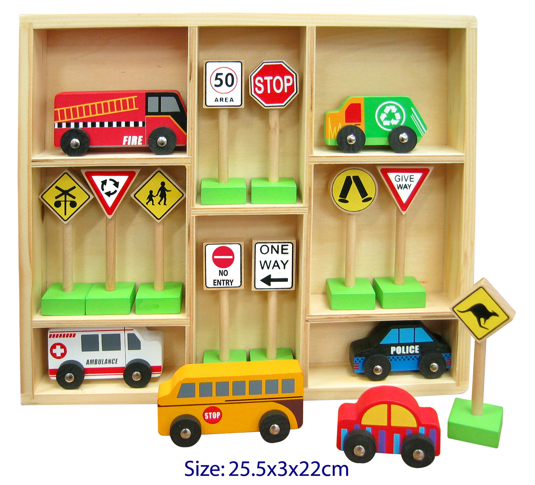 TRAFFIC SIGN SET (6 CAR 8 SIGNS)