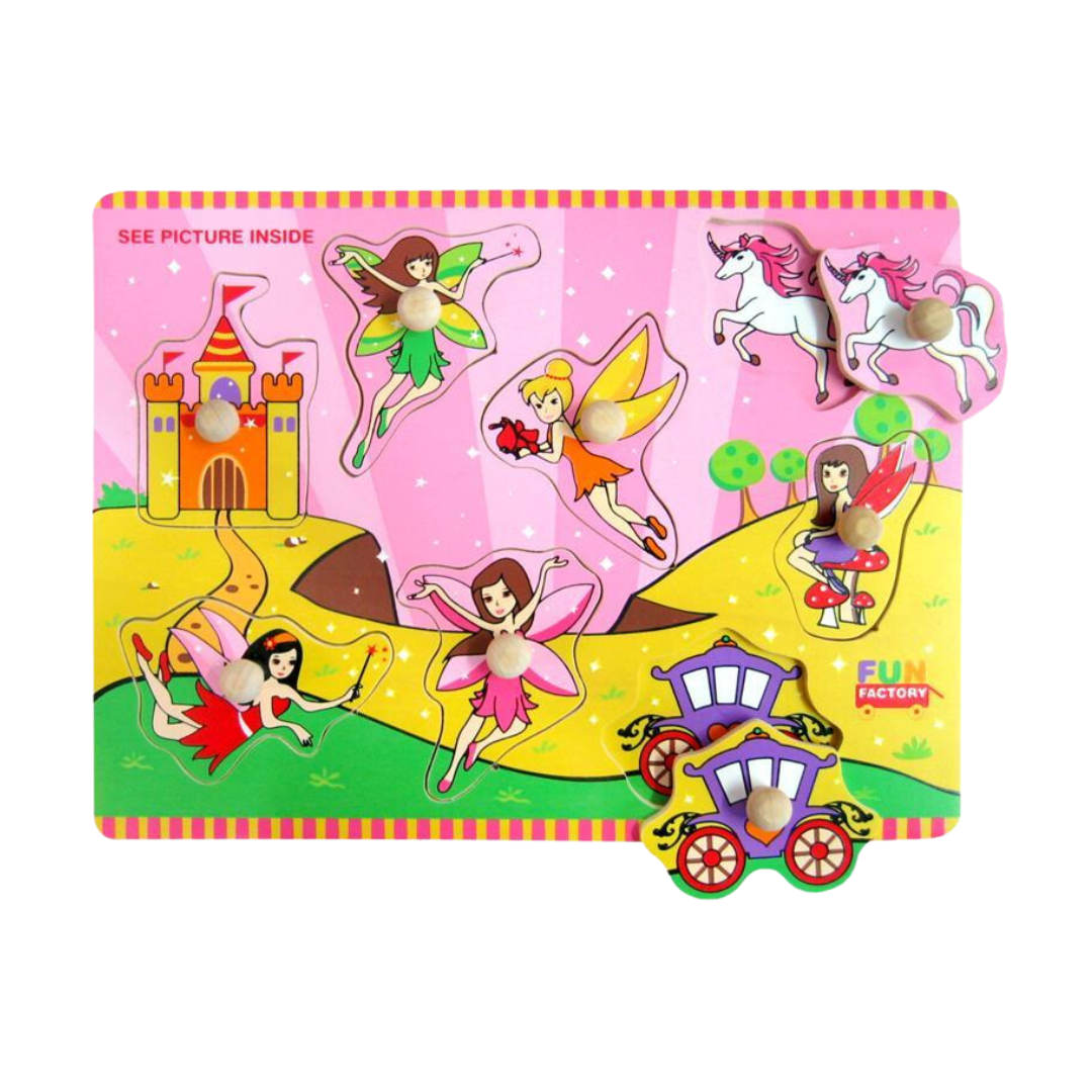 Wooden Fairy Shape Peg Puzzle Wooden Fairy Shape Peg Puzzle