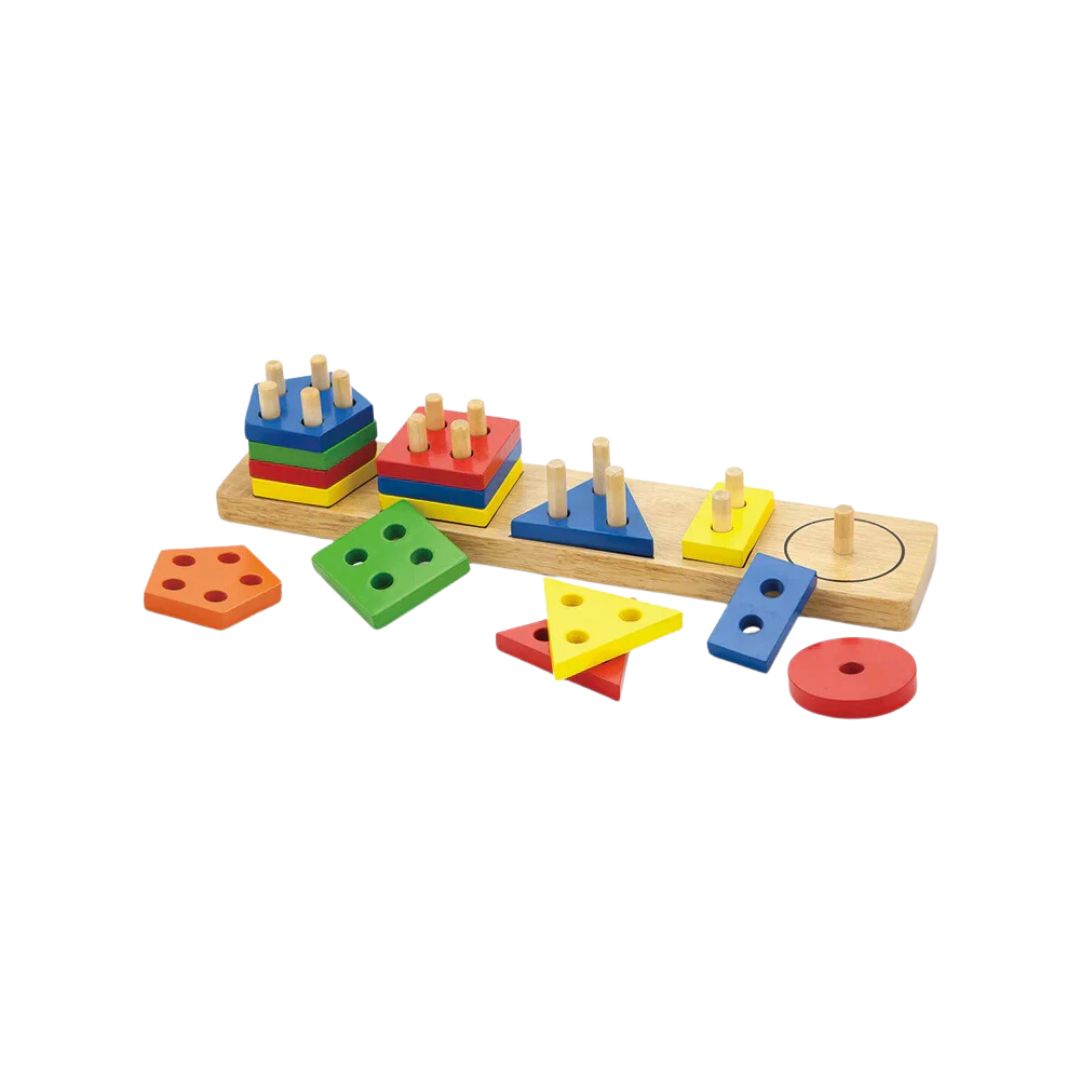 Wooden Geometric Shape Sorter - 1