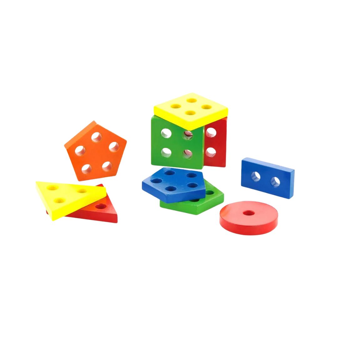Wooden Geometric Shape Sorter - 2