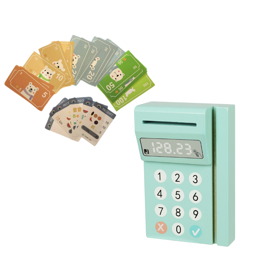 Wooden Grocery Store Stand on Wheels - 5