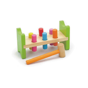 Wooden Hammering Peg Bench