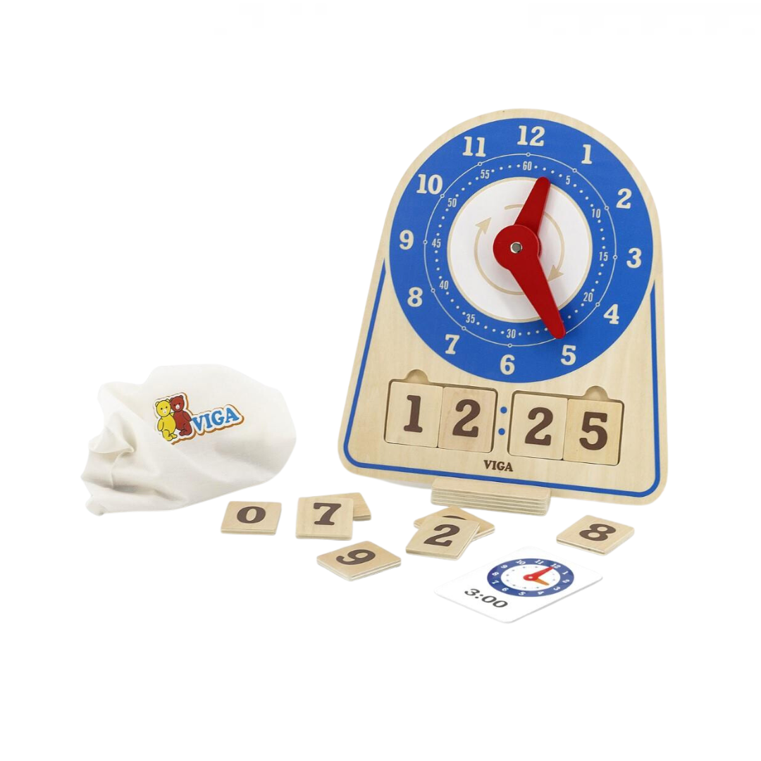 Wooden Learning Time Clock - 1
