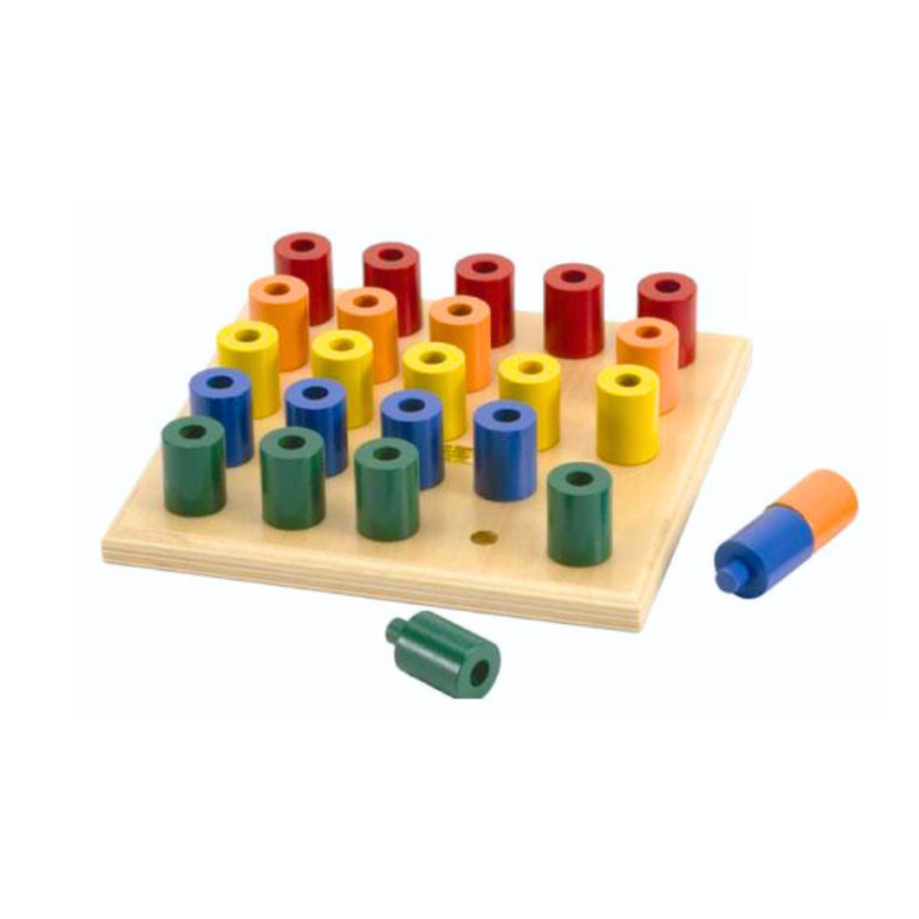 Wooden Peg and Stack Board