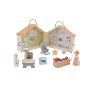 Wooden Portable Vet Hospital Playset