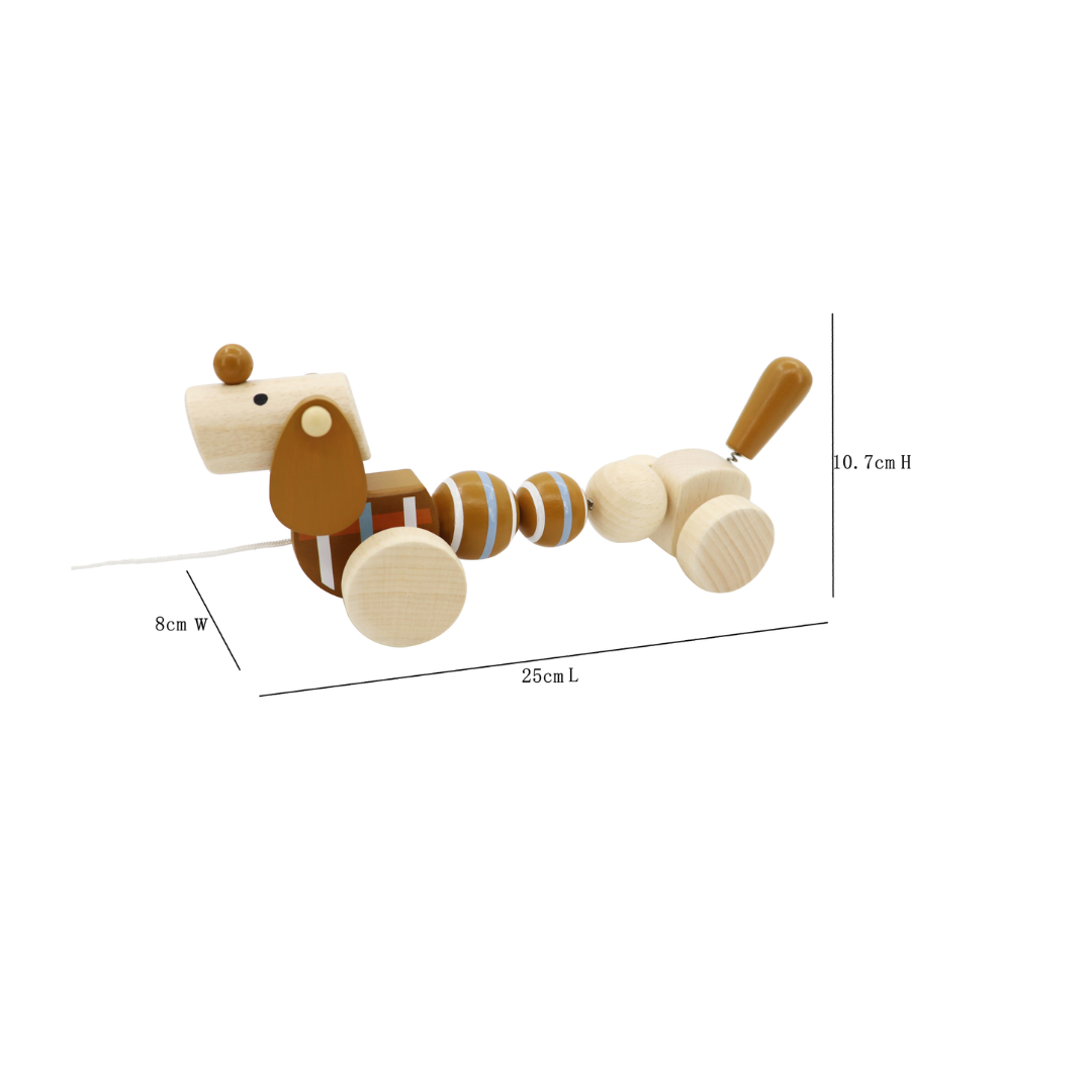 Wooden Pull Along Sausage Dog (3)