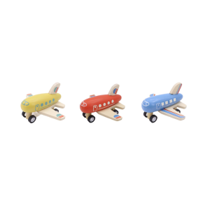 Wooden Pull Back Airliner Plane