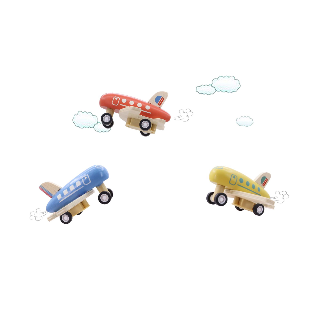 Wooden Pull Back Airliner Plane - 2